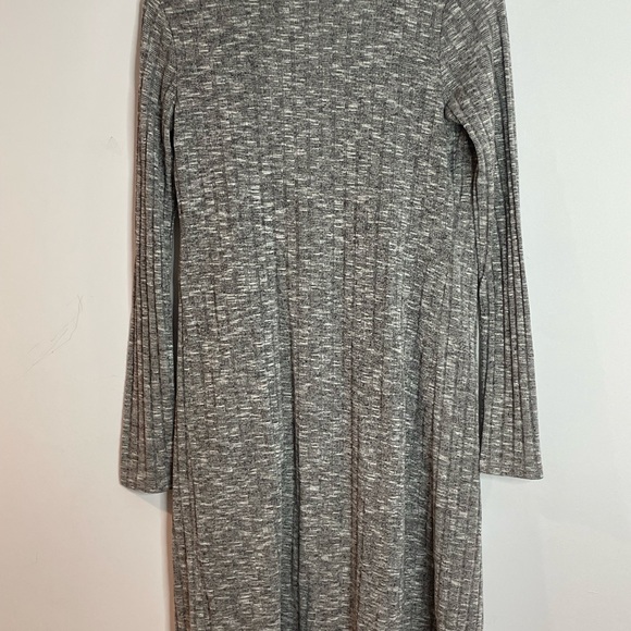 JM Fleurette Sweater Casual Open Front Draped Cardigan Gray Lightweight Size S - Picture 4 of 5